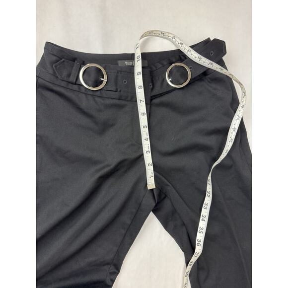 Y2K White House Black Market Work Trousers Bootcut Office Workwear Belted 2S - Picture 3 of 8